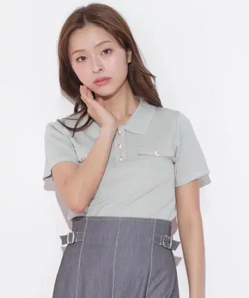 스티치 폴로 니트