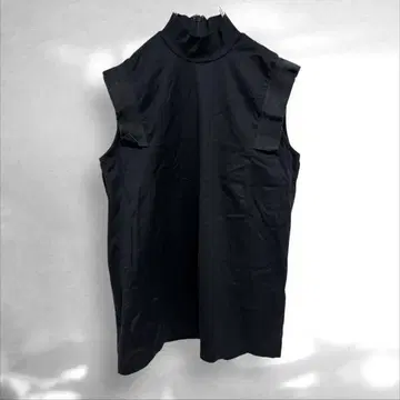 B3] 존 로렌스 설리번 슬리브리스 블라우스 뒷면 지퍼 면 실크 블랙 F