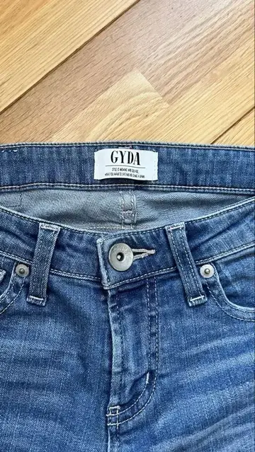 GYDA 스키니 데님 블루 데미지 가공