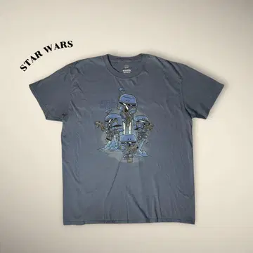 STAR WARS 반팔 프린트 티셔츠 만달로리안 패밀리 XL