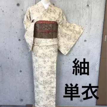 [홑옷] 츠무기 기모노 이시카테 없음