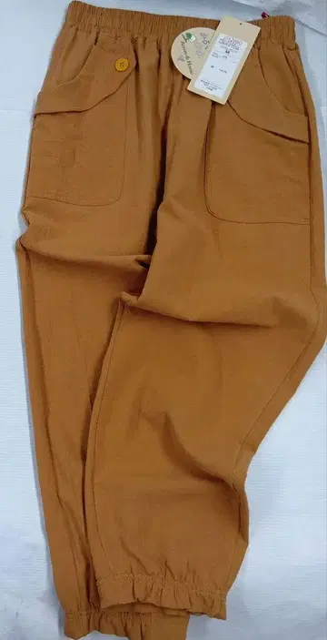 브라운 사루엘 팬츠 밴딩