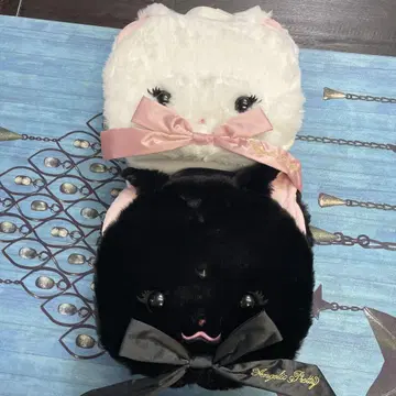 Angelic Pretty milk cat 숄더백 블랙 화이트 2개 세트