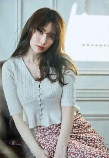 cropped pearl cardigan