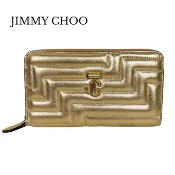 JIMMY CHOO 라운드 지퍼 장지갑 Pippa 피파 골드