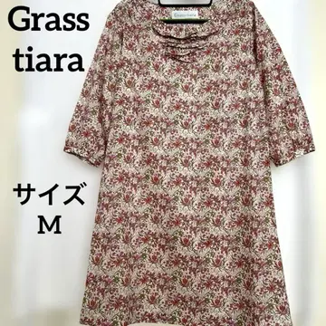 웰벡 Grass tiara 리버티 원피스 사이즈 M 일본제 페티코트 포함