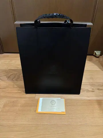 미사용 새상품 GANZO 오사카점 한정판 가죽 쇼핑백 부데로 블랙