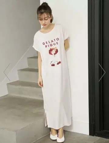 [미개봉 새상품] GELATO PIQUE 냉감 디저트 로고 원피스