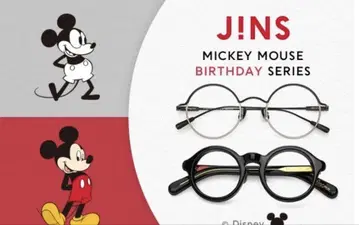 JINS 미키마우스 벌스데이 시리즈 안경 100주년 한정품