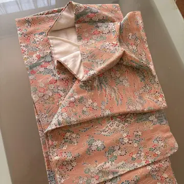 코몬 옷감 꽃무늬 핑크
