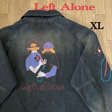 Left Alone 레프트 얼론 데님 재킷 블랙 데미지 가공