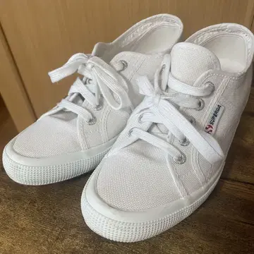 SUPERGA 스페르가 통굽 로우 컷 스니커즈 37 화이트