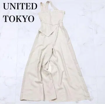 UNITED TOKYO 변형 디자인 올인원 팬츠 베이지