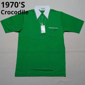 [ 70s ] 크로커다일 빈티지 피케 셔츠 L 미사용 [ 레어 ]