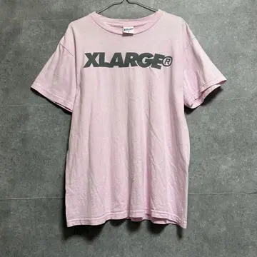xlarge 엑스라지 반팔 티셔츠 프론트 로고 핑크 M 구제 의류
