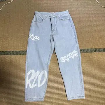 R20 그래픽 프린트 데님 팬츠, rezard 야마구치 마토 콜라보