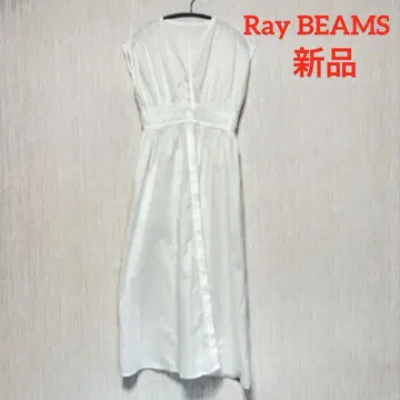 미사용 새상품 Ray BEAMS 슬리브리스 롱 원피스 화이트