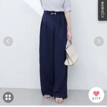 새상품 내추럴 꾸뛰르 비트 벨트 스트레치 팬츠
