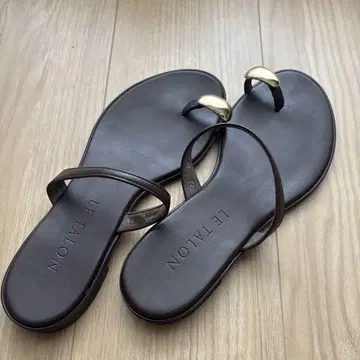 르탈론 메탈 엄지 반지 샌들 브라운 L