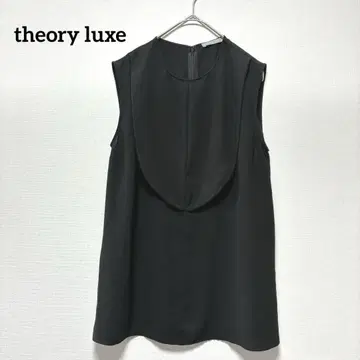 theory luxe 슬리브리스 블라우스 상의 블랙 여성용