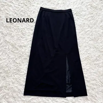 [새상품급] LEONARD 레오나르 롱 스커트 슬릿 안감 캉캉 소재