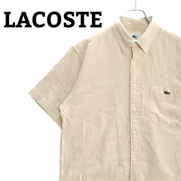 [원포인트 로고 스트라이프] 라코스테 LACOSTE 반팔 오픈 셔츠