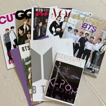 BTS 잡지 & 회보 세트 (CUT, Vogue, anan, GQ)