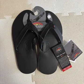 새상품 RAINBOW SANDALS 더블 레이어 블랙 27cm 302 L