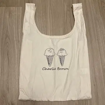 찰리 브라운 아이스크림 에코백 스누피