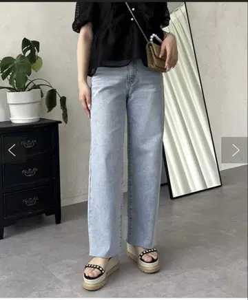 스트레치 슬림 스트레이트 팬츠