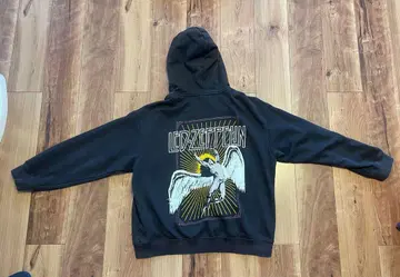 H&M LED ZEPPELIN 블랙 후드티 L 사이즈