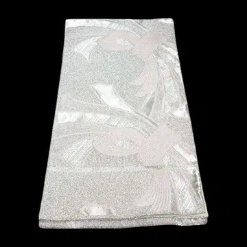 실버 꽃무늬 후쿠로 오비 기모노 오비 기모노 의류 일본 의류 리메이크