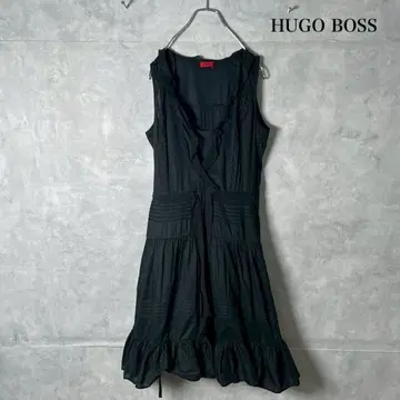 HUGO BOSS 사이즈 34 프릴 드레스 원피스 블랙 N1007