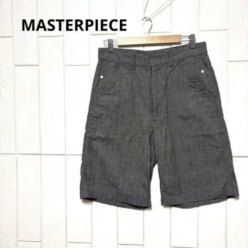 새상품급 MASTERPIECE 마스터피스 체크 무늬 코튼 린넨 팬츠