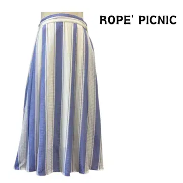 ROPE' PICNIC 로페피크닉 스트라이프 플레어 스커트 무릎 아래