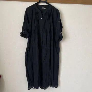 북유럽 생활용품점 코튼 블랙 셔츠 원피스