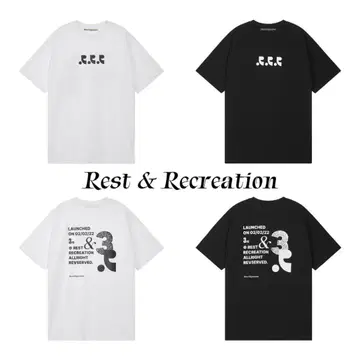 새상품 한국 Rest&Recreation 반팔 티셔츠 화이트 (흰색)