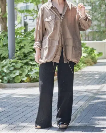 새상품 Spick and Span 라메 세미 와이드 이지 팬츠 36