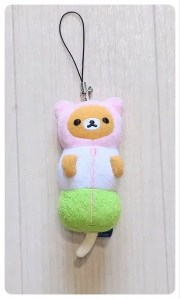 리락쿠마 삼색 만두 마스코트 스트랩