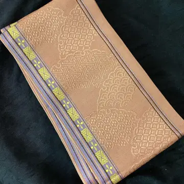 치쿠젠 원조 하카타오리 가사마쓰 리버서블 아케보노색 반폭 오비