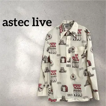 astec live 프린트 패턴 긴팔 셔츠
