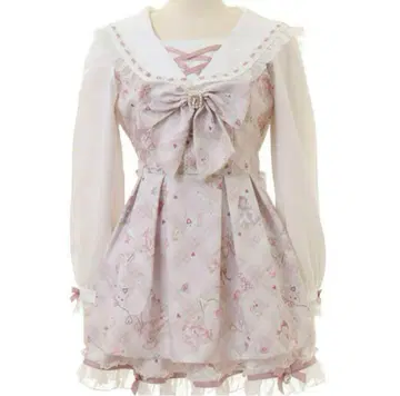 LIZ LISA Sewing Bear 패턴 셋업 화이트 양산형 지뢰