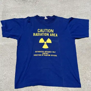 90s CAUTION RADIATION AREA 티셔츠 USA제