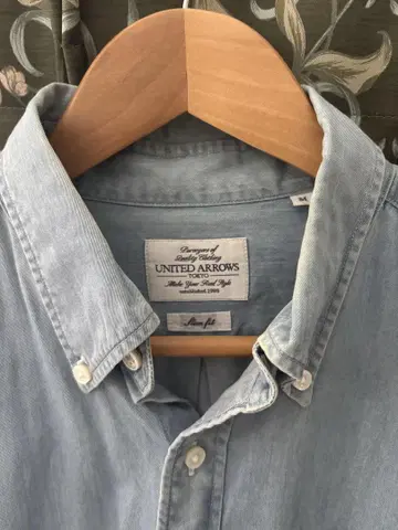 UNITED ARROWS 버튼 다운 데님 셔츠 M