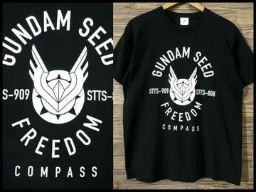G2 새상품급 건담SEED FREEDOM 컴퍼스 반팔 티셔츠 FREE
