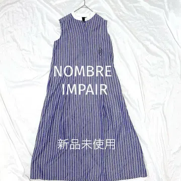 NOMBRE IMPAIR 놈브르 임페어 슬리브리스 스트라이프 원피스