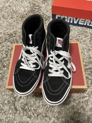Vans 하이컷 스니커즈 블랙/화이트
