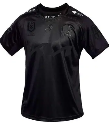 아식스 NRL 브리즈번 브롱코스 퍼포먼스 티셔츠 블랙 XL