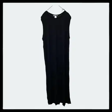 1155 H&M BASIC [M] 슬리브리스 롱 원피스 블랙