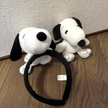 스누피 머리띠 봉제 인형